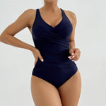 2025 Red One Piece Swimsuit Women Swimwear Sexy Padded Tummy Control Swimming Suit Monokini Bodysuit Beach Wear Bathing Suit