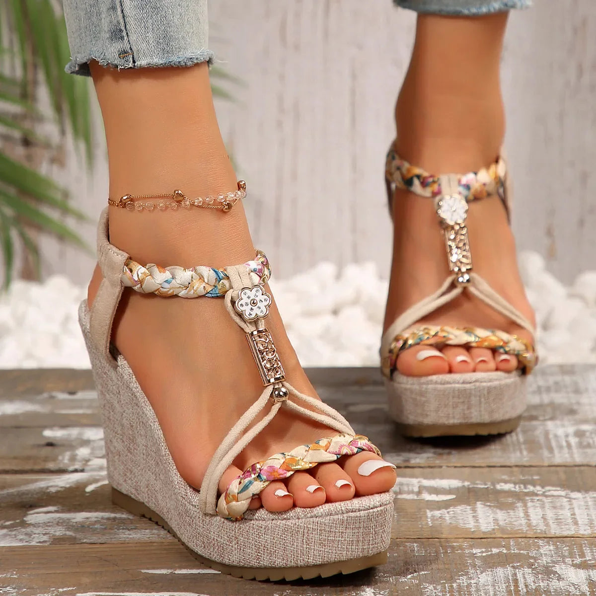 Women Wedges SandalsSummer Fashion Designer Shoes for Women High Quality Platform Sandals Casual Outdoor Sandals Women