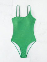 2026 Plain One Shoulder Swimsuit One Piece Solid Swimwear Women Sexy Bathers Bathing Swimming Swim Suit Female Beachwear