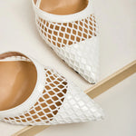 2026 Summer New Style - Three-color Mesh Open Toe Business Shoes with Round Tops, Small Inner Cuts, Thin High Heels