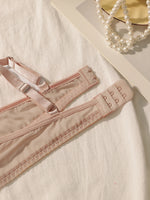 Women's Sexy Embroidered Lace Underwear Set with Triangular Cup No Steel Ring Push Up Close fitting Bra Set YS2920