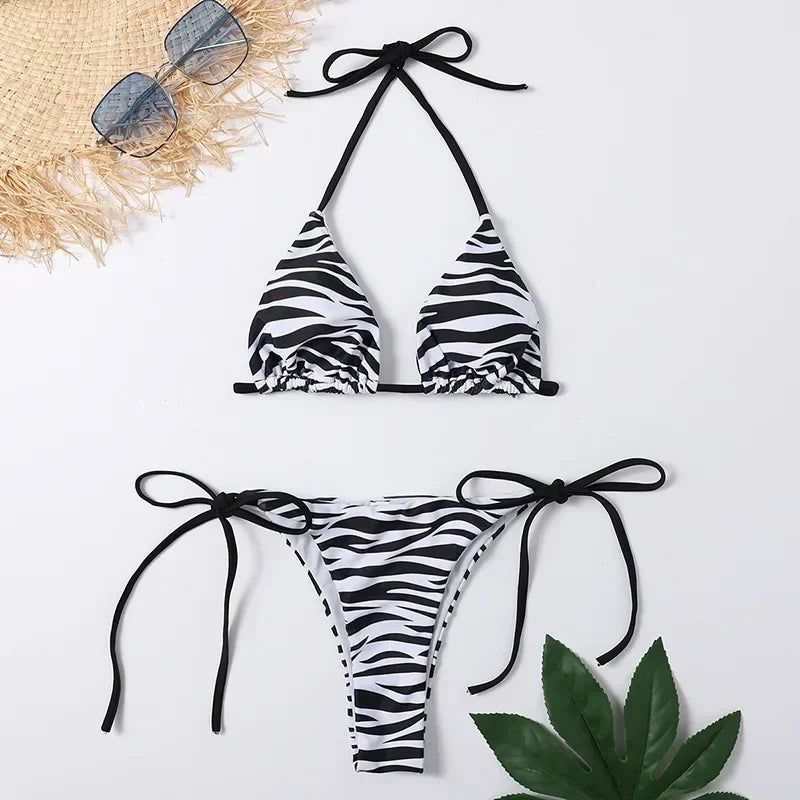 Fish Scales Shiny Halter Triangle Bikinis Sets Swimwear Women Micro Thong Swimsuits Swimming Suit Biquinis Bikinis de Mujer 2026