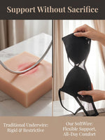 Steel ring anti-sagging bra Women Black Bra Casual Everyday Bras Smooth Comfortable Lounge Bralette Sexy Lingerie B6068
