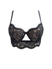 Women Floral Lace Bra Sexy Hollow Out Underwire Thin Underwear Scalloped Trim Sexy Lingerie