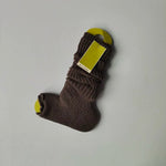 Women's warm knitted socks, autumn and winter Korean version long leg stacked socks, solid color warm dance yoga knitted socks