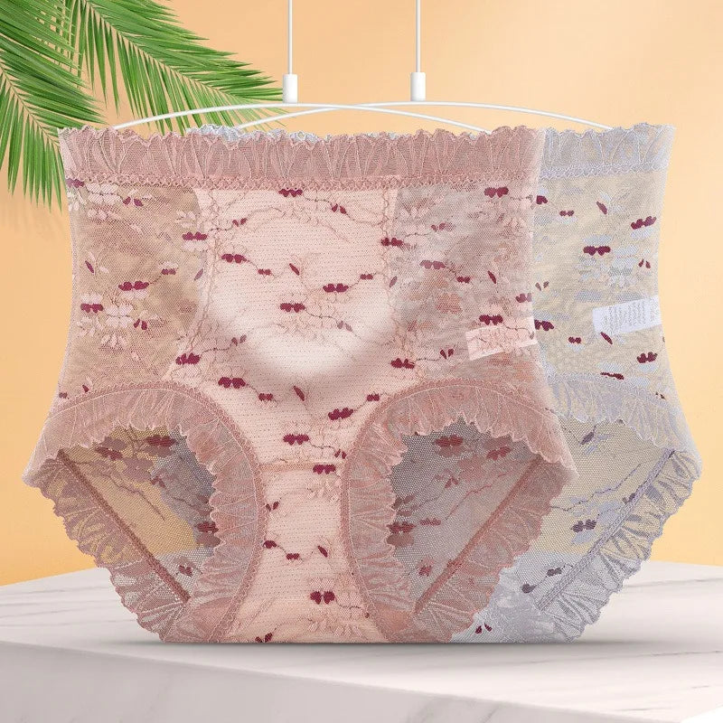 M-XL Women's Underwear Plus Size Size High Waist Seamless Underpants Sexy Lace Panties Fashion Soft Comfort Briefs Lingerie