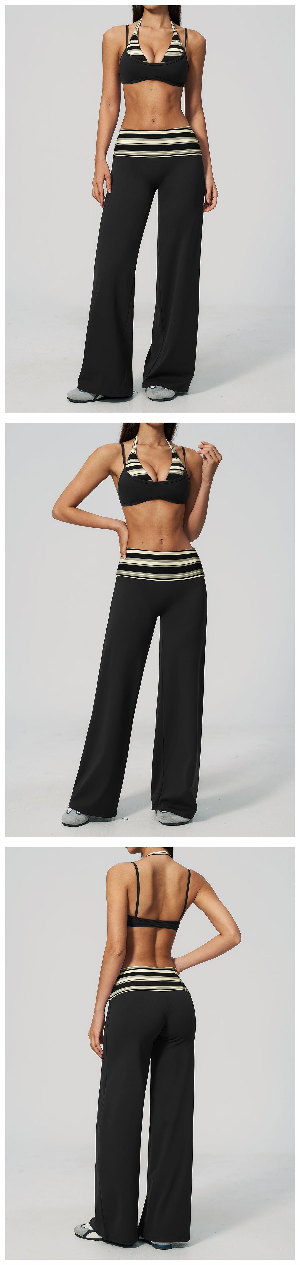 Yoga Set 2PCS Fitness Set Women's Tracksuit Sports Outfits Workout Clothes Female Running Capri Pants Gym Suit Athletic Wear