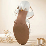 2026 Summer New Women's Metallic High Heel Sandals Ankle Strap Crystal Buckle Stiletto Heels Sexy Party Wedding Prom Dress Shoes
