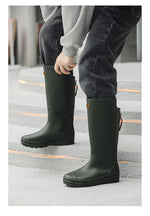 Women's Rain Boots Anti Slip Thick Soles Outdoor Long Tube Rain Boots Waterproof Fashion Wear-resistant Kitchen Women's Boots