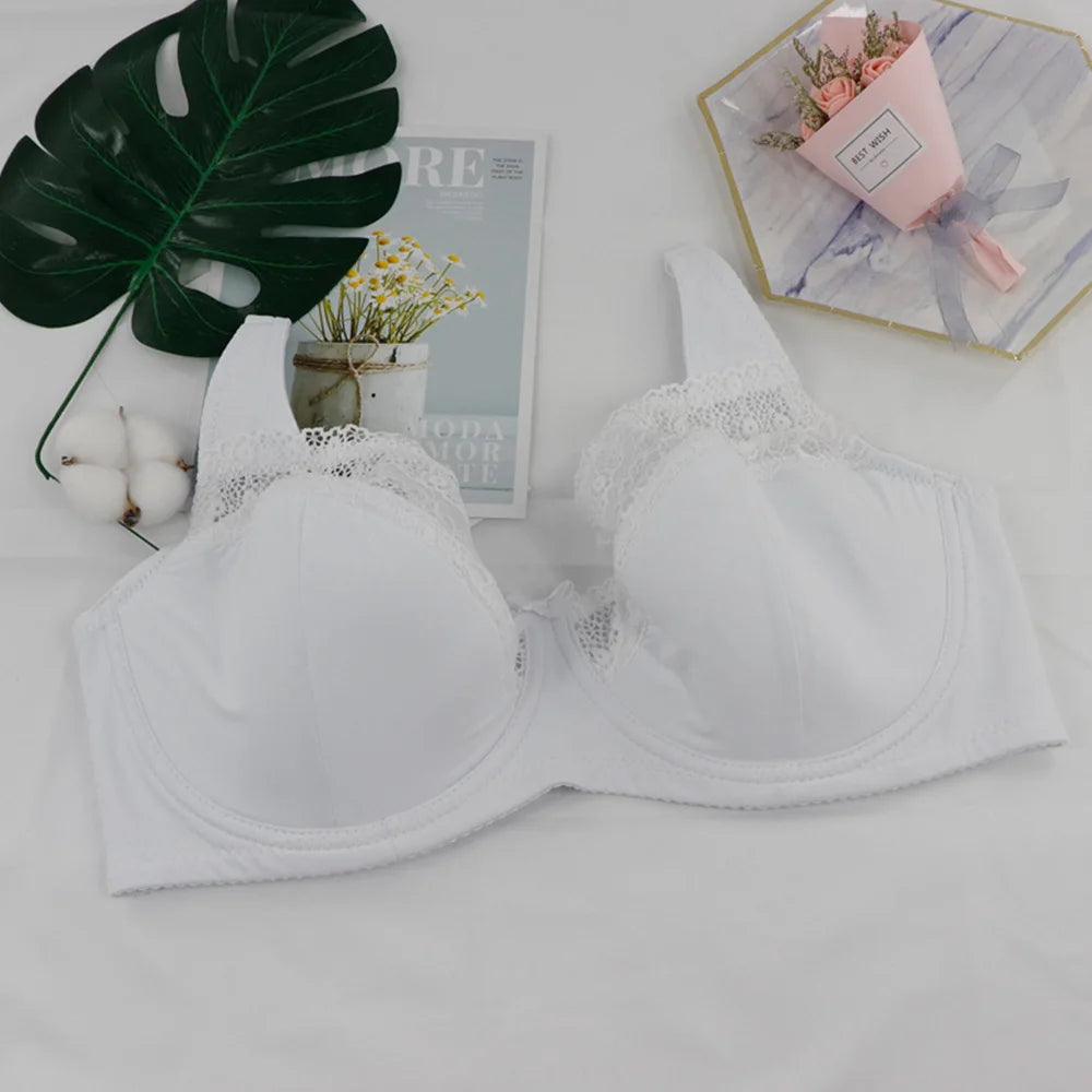 Plus Size Lace Bras For Women Lager Sexy Push Up Bra Bralette Comfortable Underwired Underwear Lingerie Tops BH D DD E F G Cup
