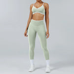2PCS Yoga Suit Seamless Sports Set Gym Outfits Women Tracksuit Running Workout Clothes Sports Bra Athletic Wear Yoga Clothing