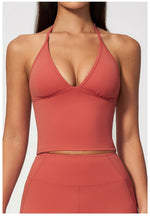 Sexy V Neck Yoga Vest Women Quick Dry Shockproof Slimming Sports Tank Top Cloud Feeling Sanded Workout Fitness Running Vest