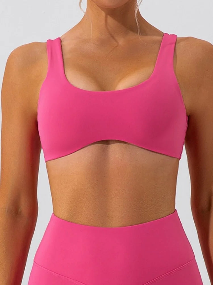 Women's Yoga Sport Bra Tight Fitting Gym Underwear Tops Scrunch Butt Booty Fitness Running Speed Drying Workout Sports Bra
