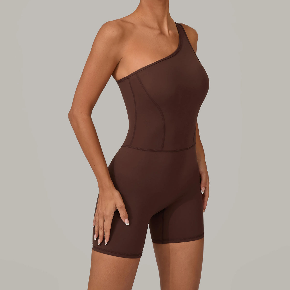 One Shoulder Women Sports Jumpsuit Sleeveless Yoga Rompers Backless Sportswear Women Workout One Piece Bodysuits Female