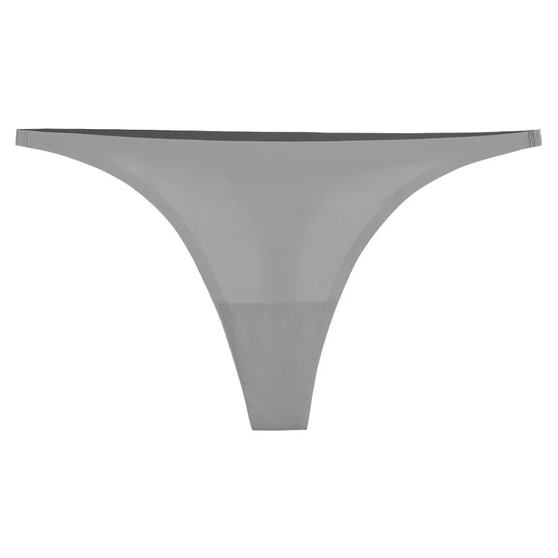 2024 Seamless Panties Ice Silk Seamless Panties For Women Soft Thin Thongs Woman Satin Underwear Female Bikini String Panties