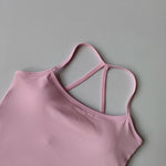 Women's Slim Fit Nude Sports Bra Yoga Fitness Vest Skin Friendly Pilates Top Beautiful Back Design Suspension Yoga Fitness Top