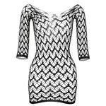 Ladies Long Sleeve Sheer Mesh Cover Up Dress, Stylish See-Through Fishnet BeachwearFor Summer Vacation