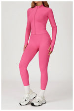 2PCS Yoga Suit Sports Set Women Gym Set Woman Tracksuit Running Workout Long Sleeve Sports Shirt Shorts and bra set Sport Outfit