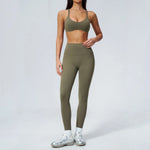 Yoga Suit Women Tracksuit 2pcs Athletic Wear Sports Bra High Waist Leggings Gym Set Fitness Outfits Workout Clothes Sportswear