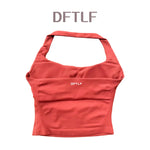 DFTLF Impact Halter Top Women Gym Clothing Backless Seamless Sports Yoga Vest Running Fitness Workout Sleeveless Tank Top