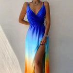 Elegant Sexy Evening Party Dress for Women 2022 New Midi Long Bodycon Slip Dresses Summer Thigh Split Vestidos De Fiesta