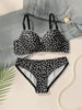 Hot selling 2 sexy printed pattern bras with gathered push ups, adjustable shoulder straps, underwear set A3122