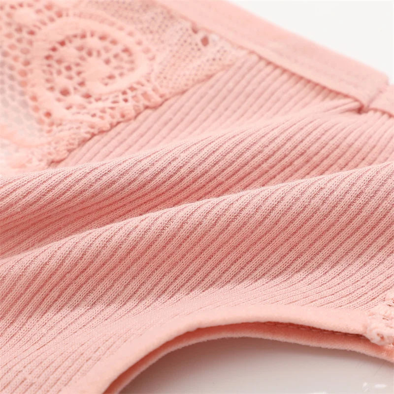 3Pcs/set Cotton Thongs Lace Bikini Underpants Women S-XL T-Back Underwear Ladies G-string Soft Thong Panties Female Lingerie New