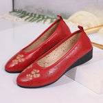 Comfortable Flat Bottom Mom ShoesSoft SurfaceWork Casual Women's Footwear Breathable Hollow