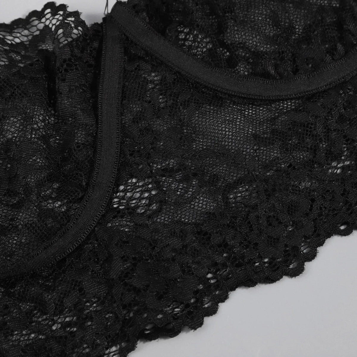 3PCS Lace See Through Bra Set Women Sexy Lingerie Underwear Halter Tops Bra and Panties Garter Intimate Sex Costumes