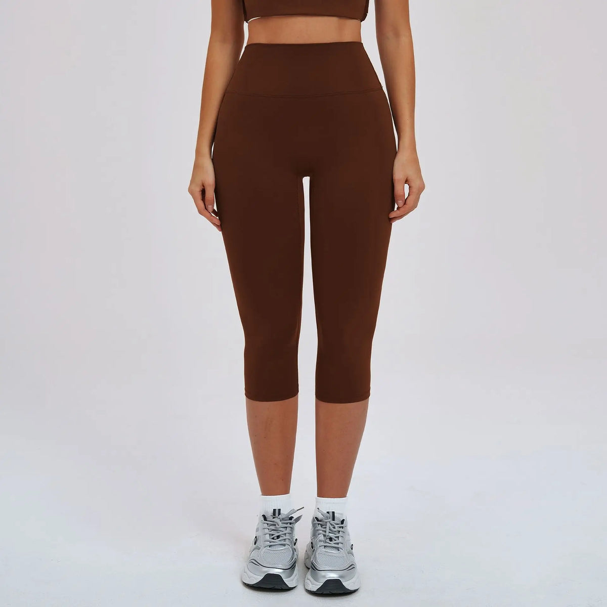 Yoga Pants Women Cropped Pants Sports Pants Fitness Leggings Tights Breathable Quick-drying High Waist Running Workout Pants