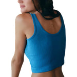 Women Crop Top Seamless Underwear Ribbed Bralette O Neck Bra Tops Female Bra Crop Top Fashion Tanks Top Streetwear Camisole