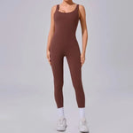 Seamless Yoga Jumpsuits Sports Fitness Hip-lifting Hollow Beauty Back One-piece Workout Running Gym Leggings Bodysuits for Women