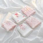5Pcs/Set Cute Rabbit & Heart Briefs Women's Sweet Style Cotton Panties Mid-Rise Breathable Underwear Cotton Lingerie M-XL