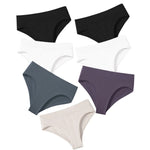 7Pcs/Set Panties Women Seamless Underwear High Rise Briefs Female Underpants Solid Color S-XXXL Sexy Lingerie Comfort Intimates