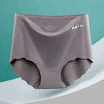 Women High Waist Panties Ice Silk Seamless Tummy Control Briefs Sexy Printing Flowers Soft Comfort Underwear Butt Lifter Panty