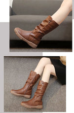 Women Thigh High Boots Women Modern Boots Zippers Outdoor Female Casual Platform Shoes Ladies Leather Long Boots Botines Mujer
