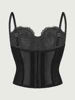 Sexy Lace Fishbone Corset Waist Cincher Casaul Style Tight Camisole Vest Outerwear For Women Backless Sleeveless Charming NPNV