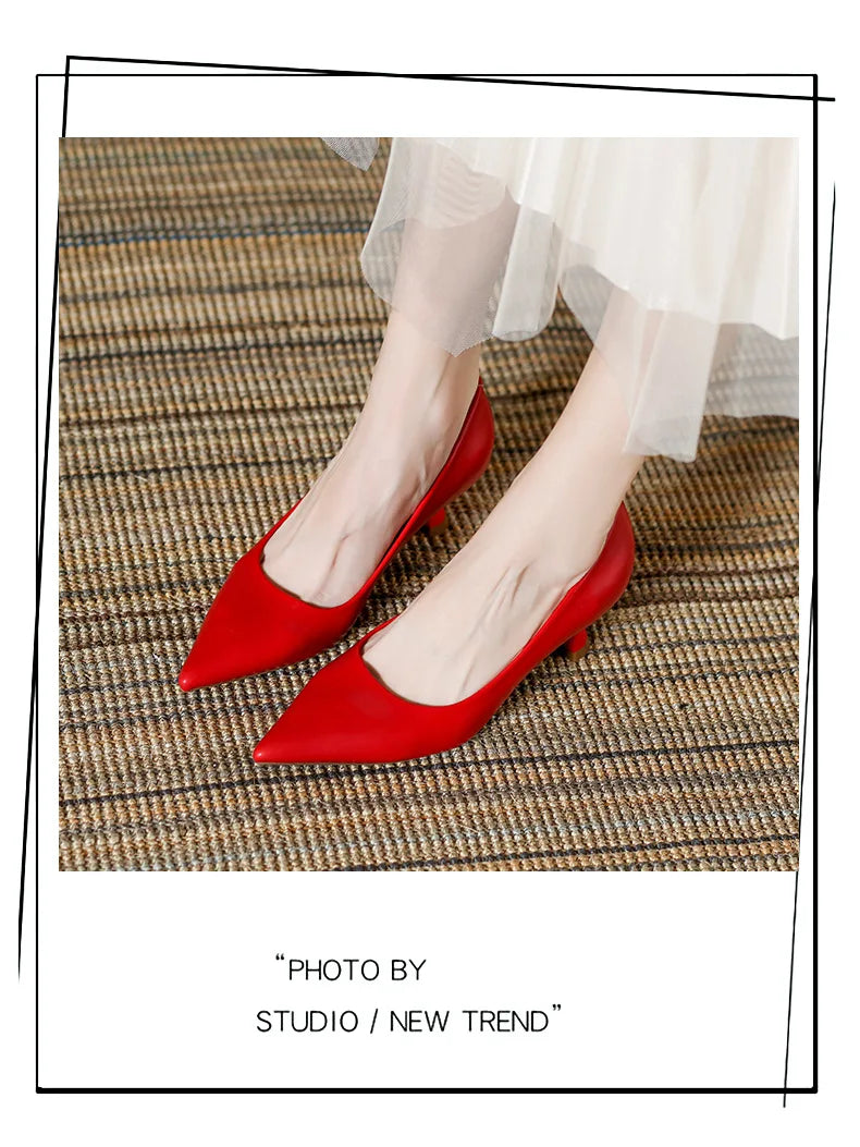 Patent Leather Fashion High Heels 2026Pointed Toe Pumps Elegant Woman Heeled Shoes Shallow Mouth Candy Colored Sexy Single Shoes