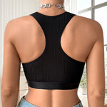 1pcs Ribbed Sexy Women Camisole No Pad Heart Mesh Decor Tanks Fashion Underwear Lady Vest Breathable Crop Top Party Brassiere