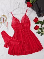 New Summer Erotic Pajamas Home Wear Dress Sexy Lingerie Floral Lace Romantic Nightgown Sheer Seductive Panties Porn Nightdress
