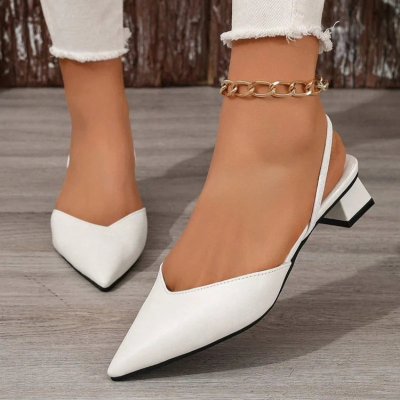 Shoes for Women Hot Sale Slingbacks Women's High Heels Shallow Mouth Office and Career Sexy Slip-on Toe Cap Gladiator Sandals