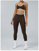 2PCS Yoga Suit Seamless Sports Set Gym Outfits Women Tracksuit Running Workout Clothes Sports Bra Athletic Wear Yoga Clothing