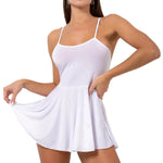 Womens Sexy Bodycon Dress Lingerie Cheerleader Mini Dress Short Party Suspender Tight Dresses Summer Pleated Skirt