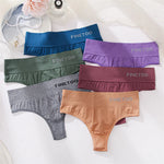 3Pcs M-2XL Seamless Thongs Women High Waist G-string Ladies Comfortable Bikini Panties Thong Underpants Girls Underwear Lingerie