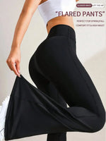 Nude Tight Yoga Pants High Waist Wide Leg Flared Trousers Spring And Summer Running Fitness Sportswear Plus Size Leggings Jeans