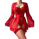 Fairy Lingerie Transparent Open Bra Erotic Ultra Sexy See Through Chemise Nightdress Women's Pajamas Delicate Sexy Nighty