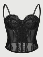 Sexy Lace Fishbone Corset Waist Cincher Casaul Style Tight Camisole Vest Outerwear For Women Backless Sleeveless Charming NPNV