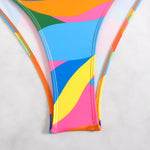 2026 Color Block Swimsuit One Piece Backless Printed Swimwear Women Bathers Bathing Swimming Swim Suit Padded Beachwear Summer