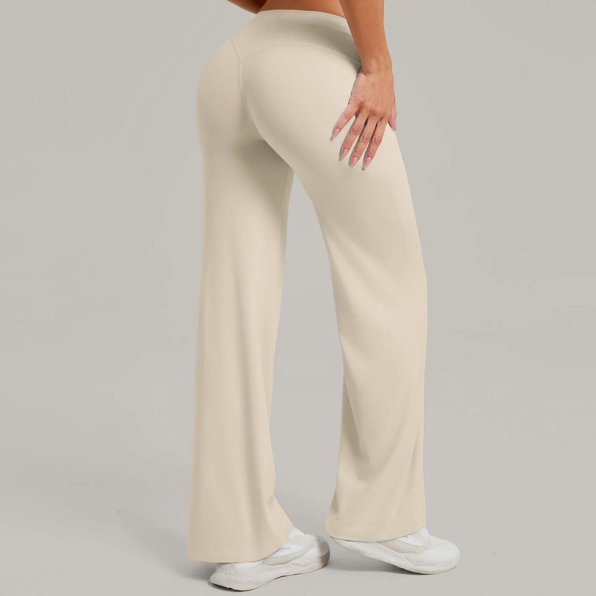 Women's Pilates Straight Yoga Pants Leggings Versatile Loose Wide-Leg Running Sports Fitness Hip-Lifting High Waist Trousers