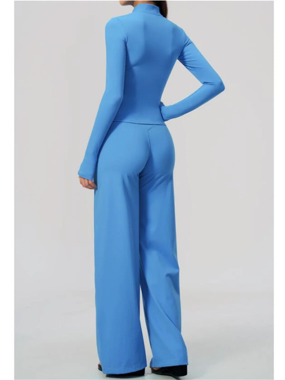 3 PCS Yoga Sets Women Long Sleeve Zipper Slim Jacket+sports Bra+high Waist Flare Pants Fitness Suits Gym Exercise Athletic Wear